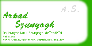 arpad szunyogh business card